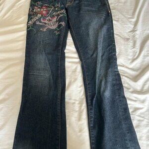 Ed hardy low rise jeans